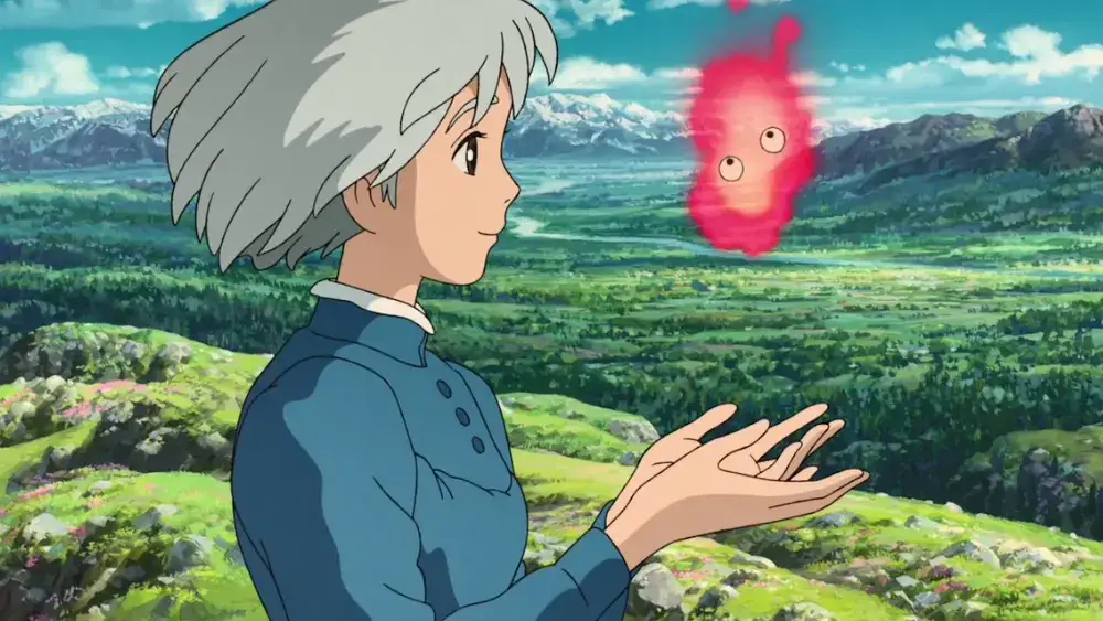 Descargar Fondo de Pantalla Animado de El Castillo Ambulante: Sophie y Howl en la Colina 4K