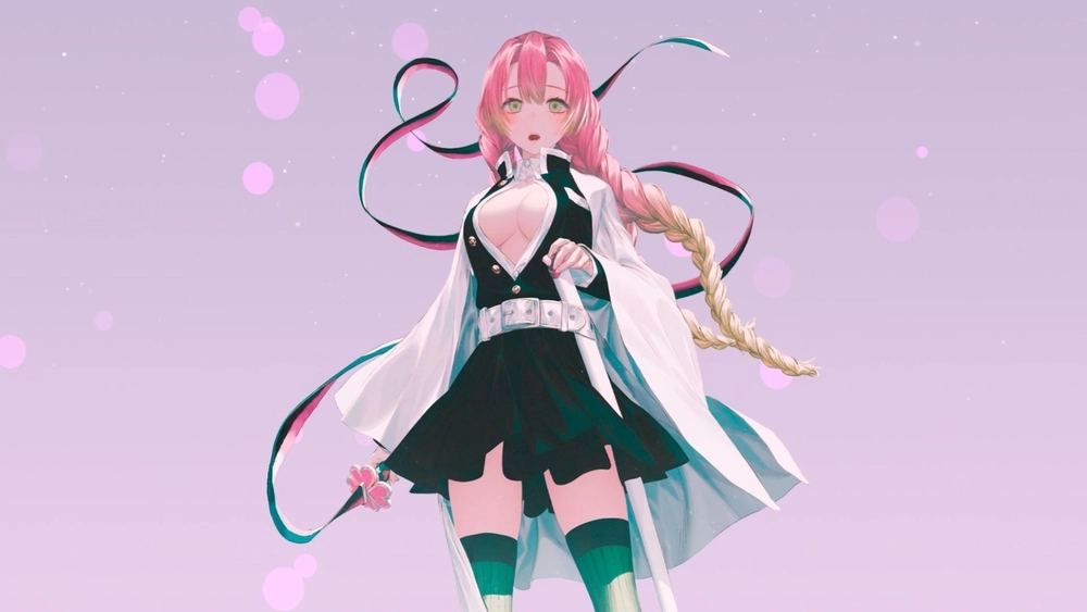 Mitsuri Kanroji Sorprendida - Fondo en Movimiento para PC, Android & iOS