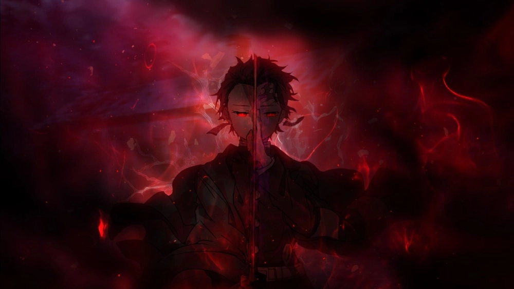 Tanjiro Kamado Rojo - Fondo en Movimiento para PC, Android & iPhone