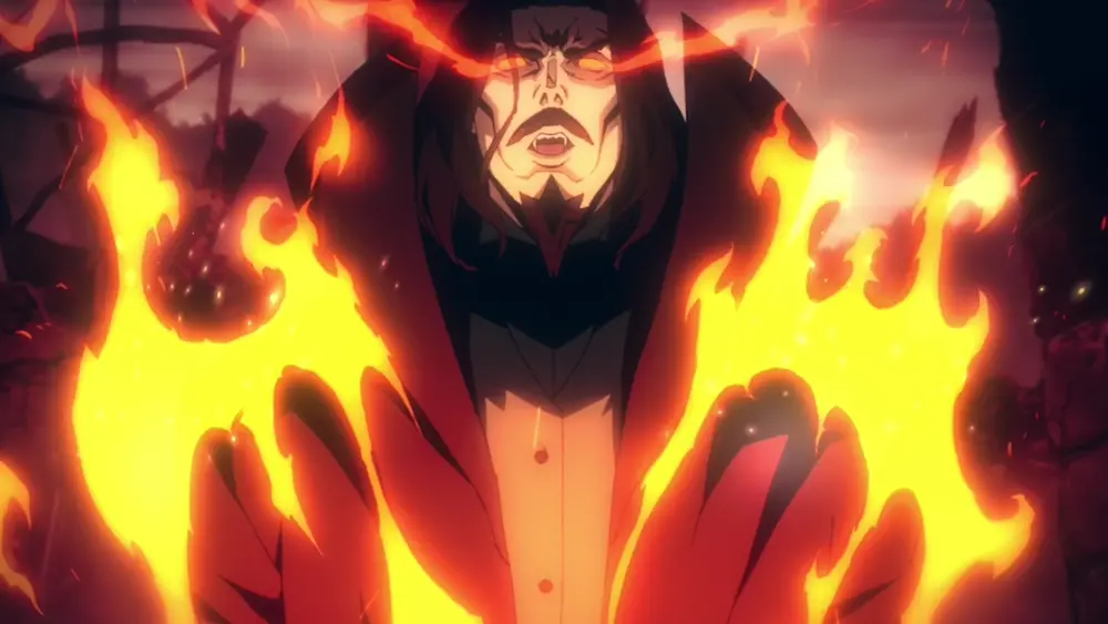 Descargar Fondo de Pantalla Animado de Castlevania: Drácula Fuego 4K