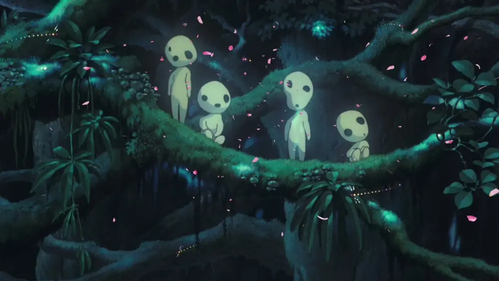 Descargar Fondo de Pantalla Animado de La Princesa Mononoke: Kodamas 4K