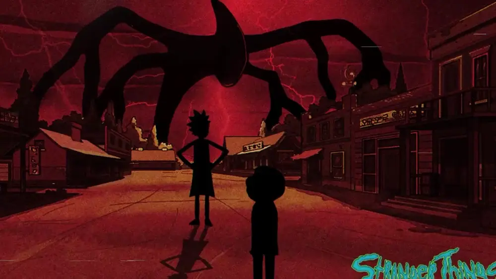 Descargar Fondo de Pantalla Animado de Stranger Things: X Rick y Morty 4K